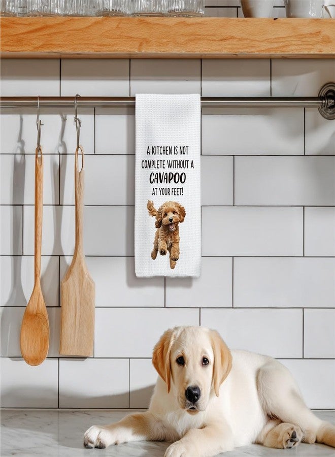 Tzhim Cavapoo Dog Gifts Kitchen Towels, Cavapoo Gifts for Cavapoo DogMom, Cavapoo Dog Hand Towels, Cavapoo Dogs Dishcloths Tea Towel Dish Towels for Kitchen, CavapooDog Kitchen Decor, 16x24inch - Image 4